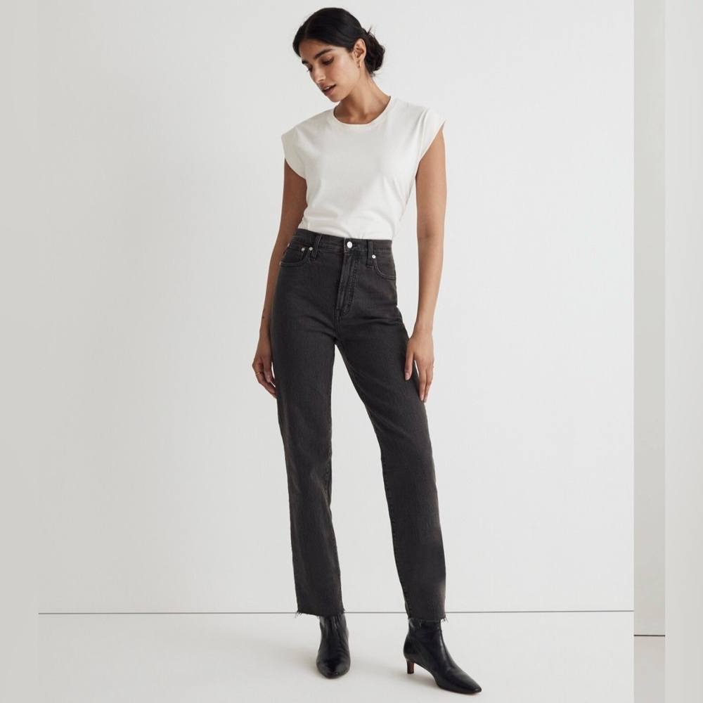 Madewell The Perfect Vintage Straight Jean Raw Hem